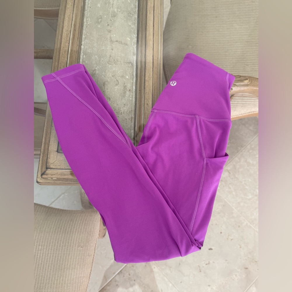 LULULEMON ATHLETICA HR ALIGN Leggings Tights w/pockets Purple Magenta size 0 💜